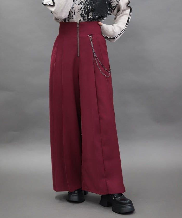 High-Waisted Tuck Wide Pants