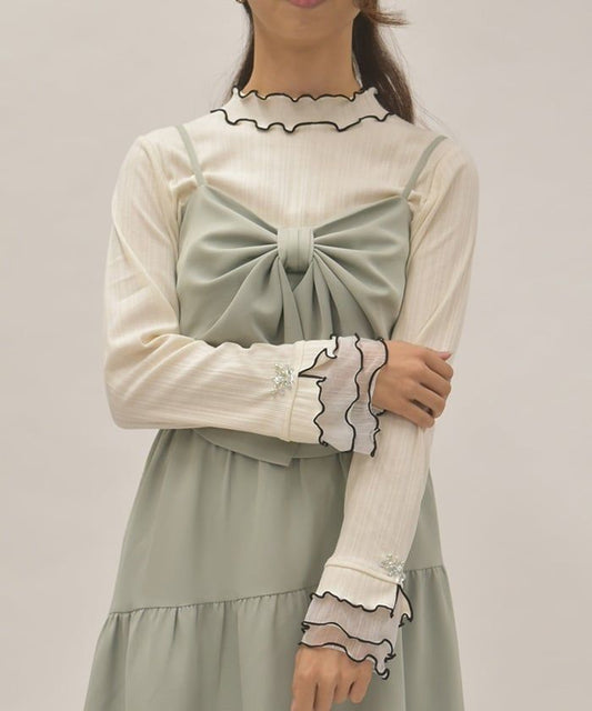 Lamé Tulle Merrowed Pullover